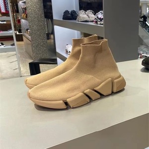 <strong>Black</strong> High Top Women Socks Shoes Sneakers Breathable <strong>Paris</strong> Style Couples Casual Sports Shoes Comfy Platform Sock Sneakers Men - Product Image 3