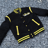 Veste de sport YUJIA personnalisée en cuir véritable, style universitaire, avec logo brodé au dos, respirante, imperméable et coupe-vent