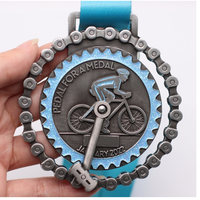 Médailles en métal personnalisées pour les courses de vélo, triathlon, duathlon, récompenses et souvenirs