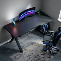 Conjunto de Silla y Mesa de Juego para PC, Diseño Modular, Altura Ajustable, Patas de Acero de 40 mm, para Oficina y Juegos