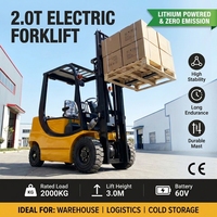 Chariot élévateur à fourche électrique robuste de 2, 3 et 4 tonnes, hauteur de levage de 3 m, moteur puissant, chariot élévateur électrique pour usine industrielle