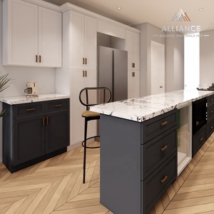 Armoire de cuisine style Shaker |   Cuisine américaine moderne |   Armoires shaker en bois massif pour projets résidentiels et commerciaux - Product Image 5
