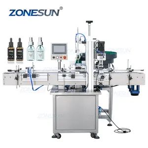 ZONESUN ZS-XG16E Automatic Screw Nail Polish Essential Oil Eye Dropper Glass Bottle Capping Machine With Vibratory Feeder