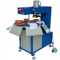 Máquina de Prensa Térmica Rotativa Multi-Estação Totalmente Automática para Estampagem de Rótulos de Vestuário, Hot Stamping e Transferência Térmica
