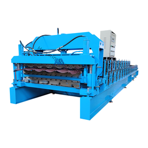 Machine automatique de formage de tuiles en acier, double couche, à pompe de formage par rouleaux, 380V, largeur d'alimentation 1000mm, épaisseur de laminage 0.3-0.8mm - Product Image 1
