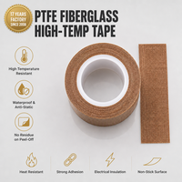 Ruban isolant haute température en PTFE, à faible bruit, sensible à la pression, en silicone, pour l'emballage électronique par thermoscellage