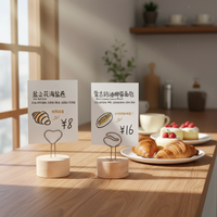 Support de table en bois personnalisé pour mémos, photos et cartes de nom – Idéal pour restaurants et mariages (vente en gros)