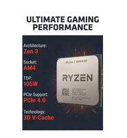 Ry Zen 5 5500X3D Nouveau processeur CPU R5 5500X3D 3,0 GHz 6 cœurs 12 threads 7 nm L3=96M Socket AM4