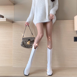 2024 saint valentin cadeau Sexy bas noir rose vif bas collants résille collants dentelle Leggings pour femmes Rose coeur motif - Product Image 6