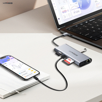 10 in 1 Hub USB C untuk PC, Ekspander Port USB, Adaptor Pengisi Daya, Docking Station Laptop, Hub USB dengan USB 3.0 dan RJ45