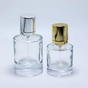 Vente en gros de flacons de parfum ronds en verre transparent de luxe de 30 ml, 50 ml et 100 ml avec bouchon argenté, impression sérigraphique et pulvérisateur à pompe, couleur personnalisée - Product Image 5