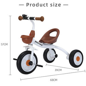 Pneu pneumatique 16 <span class=keywords><strong>roues</strong></span> portable <span class=keywords><strong>vintage</strong></span> belle en ligne hucin musique enfants tricycle avec panier - Product Image 6
