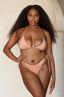 Bikini Micro Triangle Scintillant Pailleté Fabrication OEM Sur Mesure, Tissu Éco-Responsable Durable, Maillot de Bain Femme Réversible Séchage Rapide, Marque Privée MOQ 50