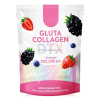 Complément Alimentaire Gluta Collagen DTX Poudre de Baies Mixtes L-Glutathion Peptide de Collagène de Poisson Antioxydant Éclaircissant pour la Peau Adulte