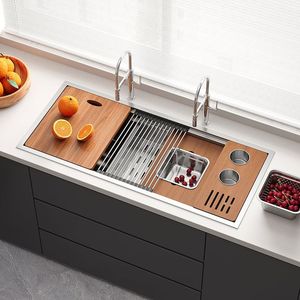 All-in-One Apron Front Smart Sink with Auto-Clean System <b>Tap</b> & Drying <b>Board</b> Single Bowl Modern Design for Apartment Busy Family - Product Image 3