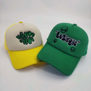 Chất Lượng <span class=keywords><strong>Trucker</strong></span> Mũ Thêu <span class=keywords><strong>Skull</strong></span> Logo Lưới Snapback Gorras 5-Bảng Điều Chỉnh Bọt <span class=keywords><strong>Trucker</strong></span> Cap Mũ - Product Image 3