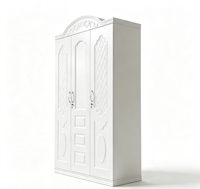 Armoire 3 portes avec miroir, en métal, pour chambre à coucher, rangement de vêtements, modèle très vendu