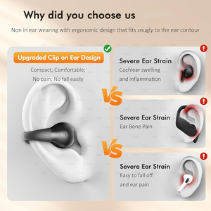 Tai nghe không dây thoải mái tai clip mở tai nghe không dây thể thao tai nghe với Built-<span class=keywords><strong>in</strong></span> enc <span class=keywords><strong>Microphone</strong></span> 36-hour Hifi - Product Image 4