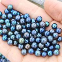 Perles de culture d'eau douce naturelles teintées Muses Jewels, best-seller, haute qualité, 6-7 mm, rondes, multicolores, perles en vrac pour la fabrication de bijoux