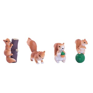 Squirrel <b>Miniature</b> Garden Ornaments PVC Animal Figurines Indoor Outdoor Decoration D1231 - Product Image 1