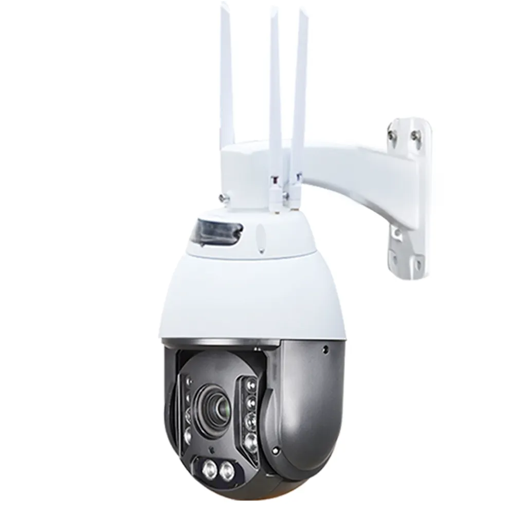 Kamera CCTV 5MP 4G PTZ, Pelacak Pelacakan Otomatis H.265 Wifi Tanpa Kabel Kecepatan Kubah Kamera IP 2MP SIM Audio Dua Arah