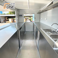 Chariot de restauration mobile carré pour hot-dogs, camion de crème glacée, remorque de vente de nourriture, à vendre