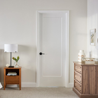 Porte intérieure pré-montée style Shaker 30x80 po, en MDF à âme creuse, isolation phonique, finition blanche moderne, pour chambre, salle de bain, salon