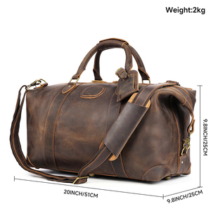 MARRANT 1133 borse da viaggio in pelle di cavallo pazzo fatte a mano borse da viaggio grandi da uomo per weekend borsa da viaggio in vera pelle - Product Image 6