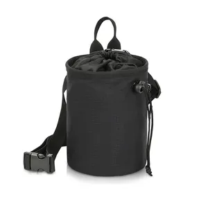 Custom Belt And Zipper Pocket Storage outdoor rock climbing equipment four way stretch fabric and adjustable belt chalk bag