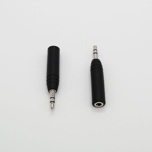 Adaptateur audio 3,5 mm quatre pôles femelle vers trois pôles mâle pour téléphone portable, connecteur ABS noir - Product Image 1