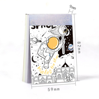 Cuaderno de Bolsillo Mini BIG ROLE BT5962 con Diseño de Astronauta Espacial de Dibujos Animados, Encuadernado con Pegamento, Páginas Interiores Rayadas, Portátil, al por Mayor