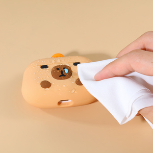 Fundas de silicona para auriculares de lujo Kawaii 3D con dibujos animados bonitos Capybara para <span class=keywords><strong>AirPods</strong></span> Pro 2nd 3rd Generation, funda para auriculares inalámbricos - Product Image 6