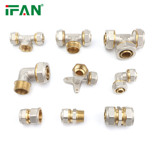 IFAN Fournisseur direct d'usine Raccords PEX Raccords à compression en laiton Tous types Raccord à compression pour tuyau PEX bicolore en laiton - Product Image 6