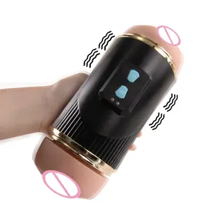 XISE Adult Sex Toy Vibrating Male Automatic Masturbator Sex Machine Rubber Vagina and Mouth Pussy Toys for men