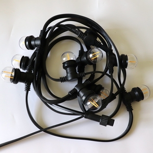 Festoon colgante para exteriores, Cable de goma plano de 50M, 50 lámparas E27, cadena de luces de cinturón - Product Image 4