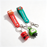 Porte-clés en PVC souple OEM, durables, personnalisables, avec logo 2D ou 3D, mignons, style anime