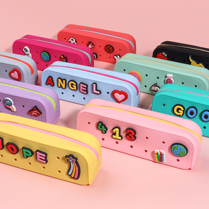 Étui à crayons multifonction en silicone, nouvelle boîte à crayons en silicone mignonne, pochette de rangement créative pour fournitures scolaires et de bureau DIY - Product Image 5