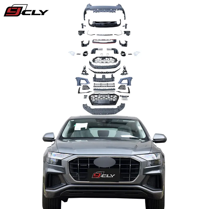Wholesale car parts For Audi Q5 modified to RSQ5 SQ5 Star Shine car bumper body kits 2018-in Car Grille Diffuser tips