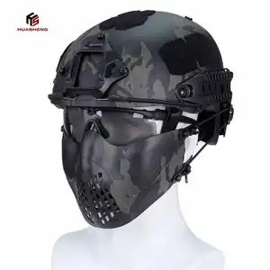 战术户外保护半面护板贴合快速头盔