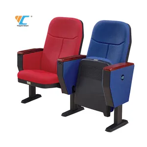 YC-101Wholesale Cadeiras De Púlpito Igreja Modern Auditório Pastor Cadeiras De Igreja De Metal Vermelho