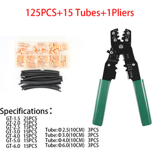 Tube de sertissage en cuivre pour ingénierie chimique, 125/250 pièces, avec manchon thermorétractable pour connexion de fils - Product Image 4