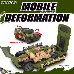 Enfants cool déformation réservoir jouet 5ch rc voiture militaire jouet 1:6 échelle avec avion militaire - Product Image 2