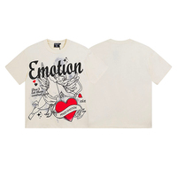 Nouvelle collection d'été du fabricant de vêtements : MIXED EMOTION, t-shirt oversize à manches courtes, imprimé sport tendance, avec un petit d