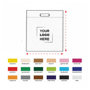 Sacs écologiques personnalisés avec logo, recyclables, réutilisables, non tissés, en forme de D, écologiques, avec impression sérigraphique, poignée longue, cadeau artisanal - Product Image 4