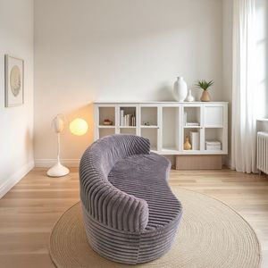 Divano Angolare in Tessuto Stile Americano Moderno, Imbottitura in Spugna, Design Trapuntato Ecologico per Soggiorni, Nessuna Installazione Richiesta - Product Image 3