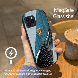 Coque de té<span class=keywords><strong>l</strong></span>éphone portable pour iPhone 17 Air, 15 Tendance Nationale, 14 Grain de Bois, Apple 13 <span class=keywords><strong>Dragon</strong></span> Soaring, 12 Modèle Magnétique Ovale à Couverture Intégrale - Product Image 4