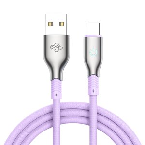 Câble USB-C de charge rapide 3A en gros <span class=keywords><strong>avec</strong></span> lumière LED, <span class=keywords><strong>coque</strong></span> en alliage de zinc tressée 48 brins, <span class=keywords><strong>cordon</strong></span> de chargeur 36W max, câble USB pour téléphone - Product Image 6