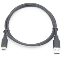 Câble personnalisé haute vitesse 3A, charge rapide USB 3.0 Type-C, câble de charge de données avec gaine en PVC pour microphone et moniteur