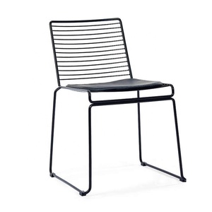 Chaise de loisirs de couleur noire de style fer classique vente en gros de chaise de jardin à cadre en métal en acier simple - Product Image 4