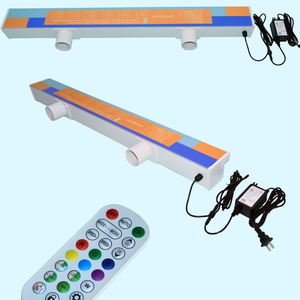 Cascade de <span class=keywords><strong>piscine</strong></span> extérieure, <span class=keywords><strong>d</strong></span>écoration paysagère, <span class=keywords><strong>lame</strong></span> <span class=keywords><strong>d</strong></span>'<span class=keywords><strong>eau</strong></span>, cascade descendante de <span class=keywords><strong>piscine</strong></span> avec lumière <span class=keywords><strong>LED</strong></span> colorée - Product Image 1